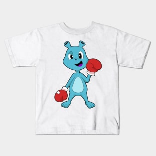 Alien Boxer Boxing gloves Kids T-Shirt